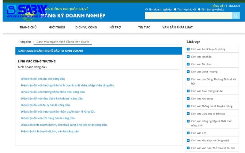 Cách tra cứu ngành nghề kinh doanh có điều kiện