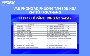 Văn phòng ảo phường Tân Sơn Hòa chỉ từ 490k/tháng