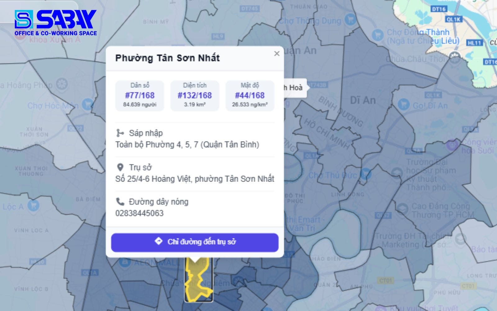 Văn phòng ảo phường Tân Sơn Nhất ở đâu?