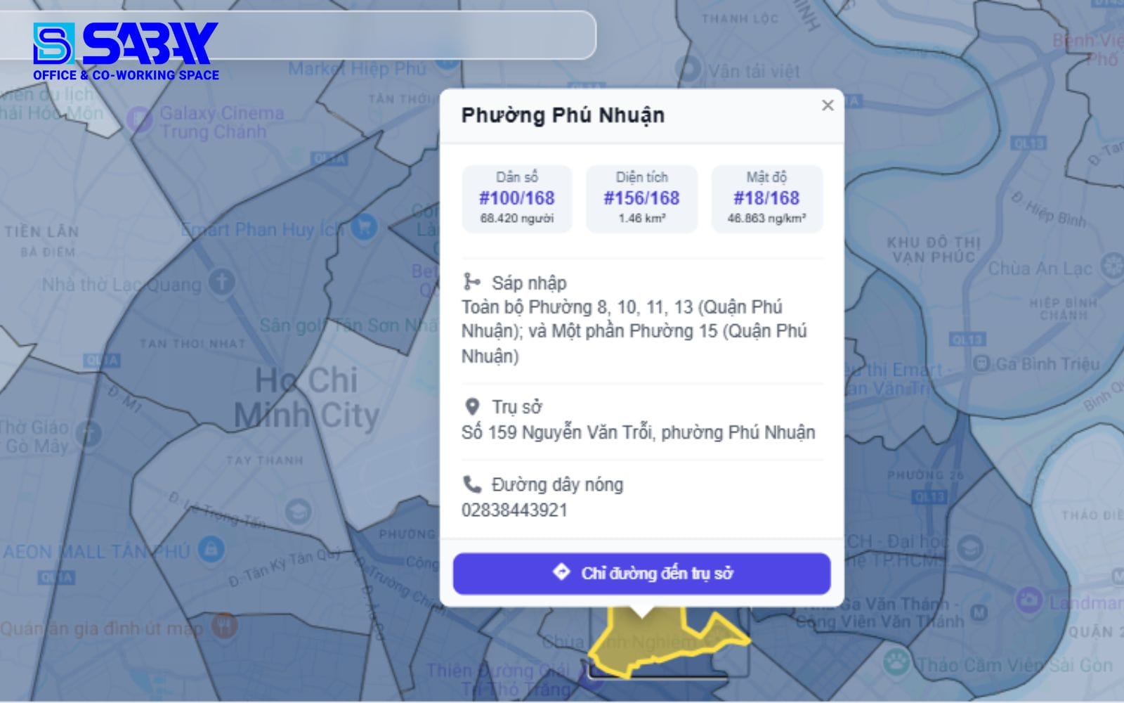 Văn phòng ảo phường Phú Nhuận ở đâu?