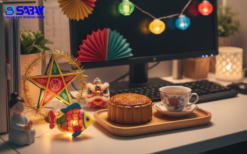 5+ ý tưởng trang trí trung thu tại văn phòng công ty 3 Trang trí bàn làm việc cá nhân