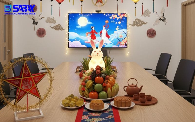5+ ý tưởng trang trí trung thu tại văn phòng công ty 4 Trang trí phòng họp