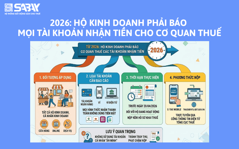Hộ kinh doanh phải báo mọi tài khoản nhận tiền cho cơ quan thuế