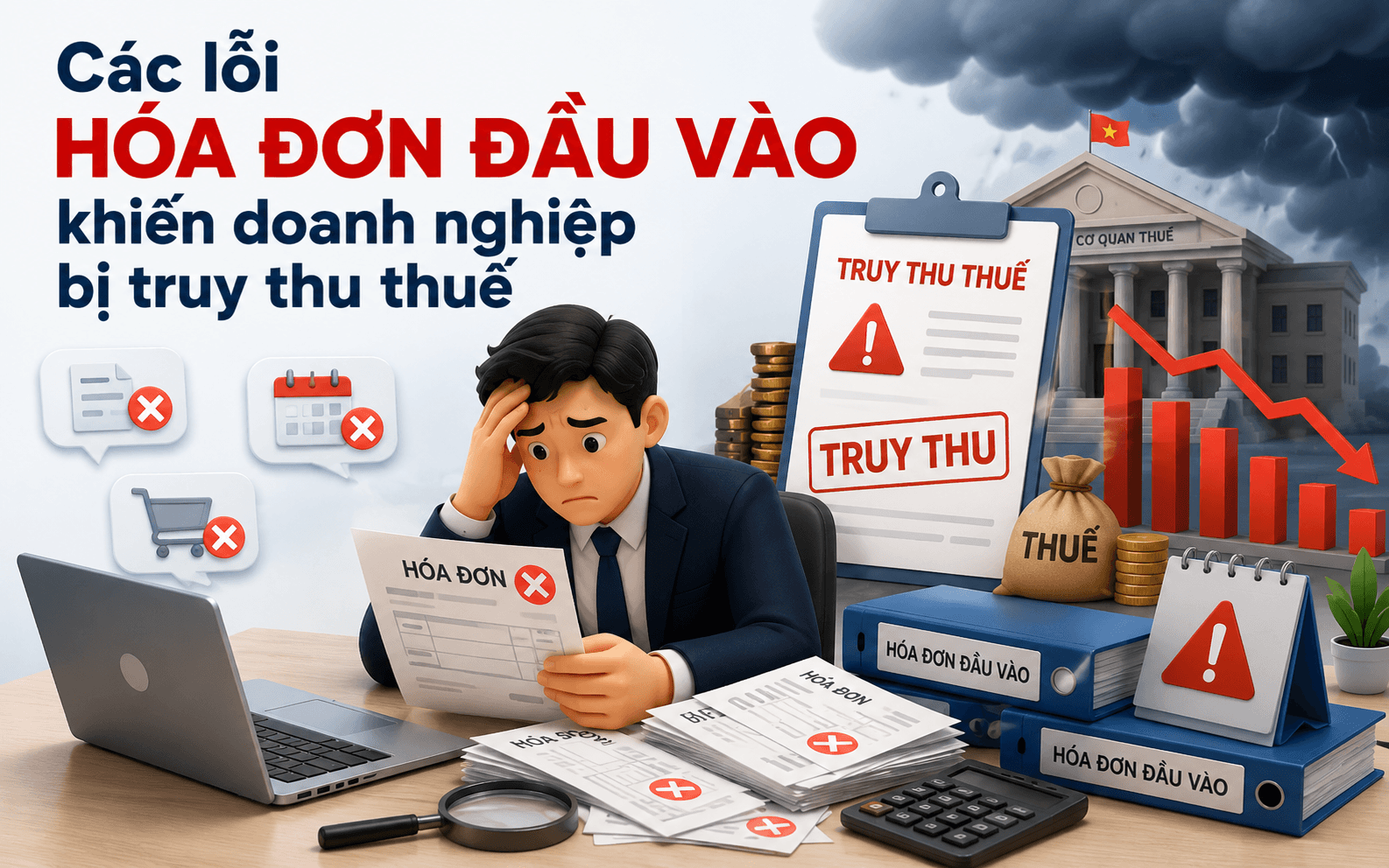 Các lỗi hóa đơn đầu vào khiến doanh nghiệp bị truy thu thuế