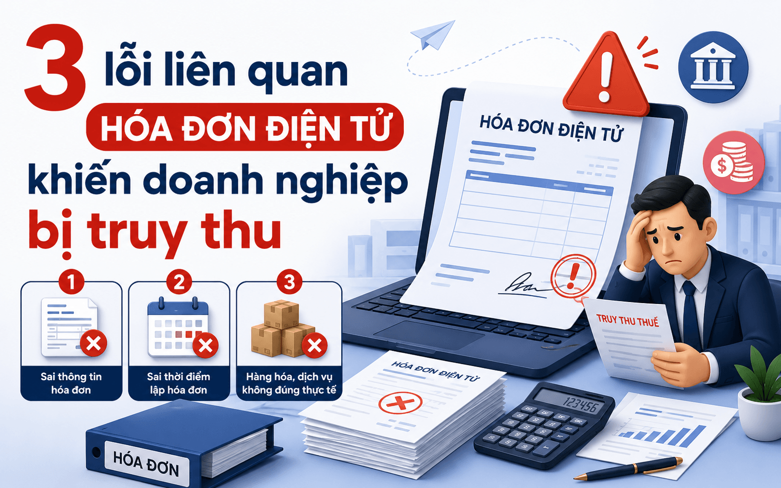 3 lỗi liên quan hóa đơn điện tử khiến doanh nghiệp bị truy thu