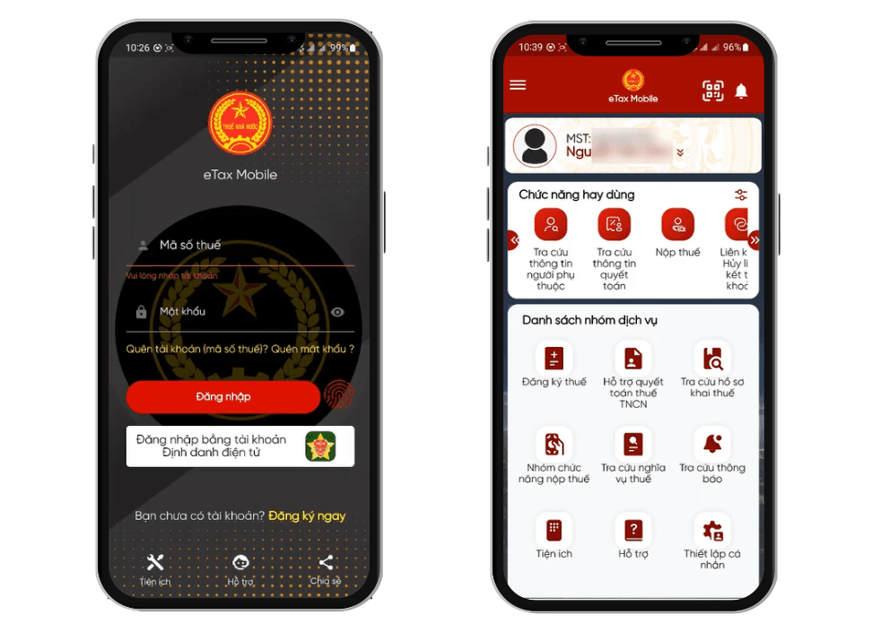 Tra cứu trên ứng dụng eTax Mobile
