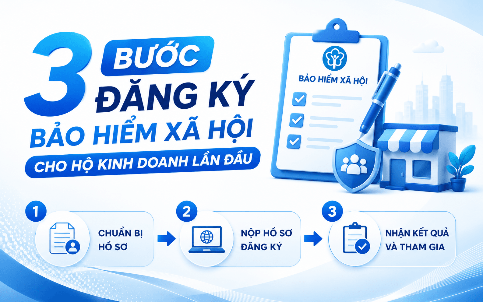 3 bước đăng ký bảo hiểm xã hội cho hộ kinh doanh lần đầu
